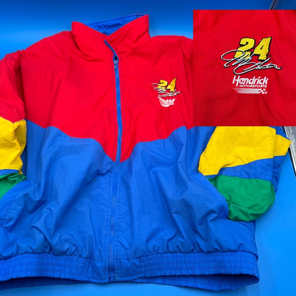 Jeff Gordon 24 Hendrick Motorsports Nascar‎ Jacket Men's Red Blue Yellow Green